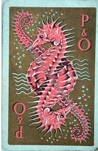 P and O Seahorse Playing Cards